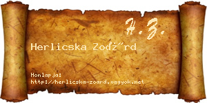 Herlicska Zoárd névjegykártya
